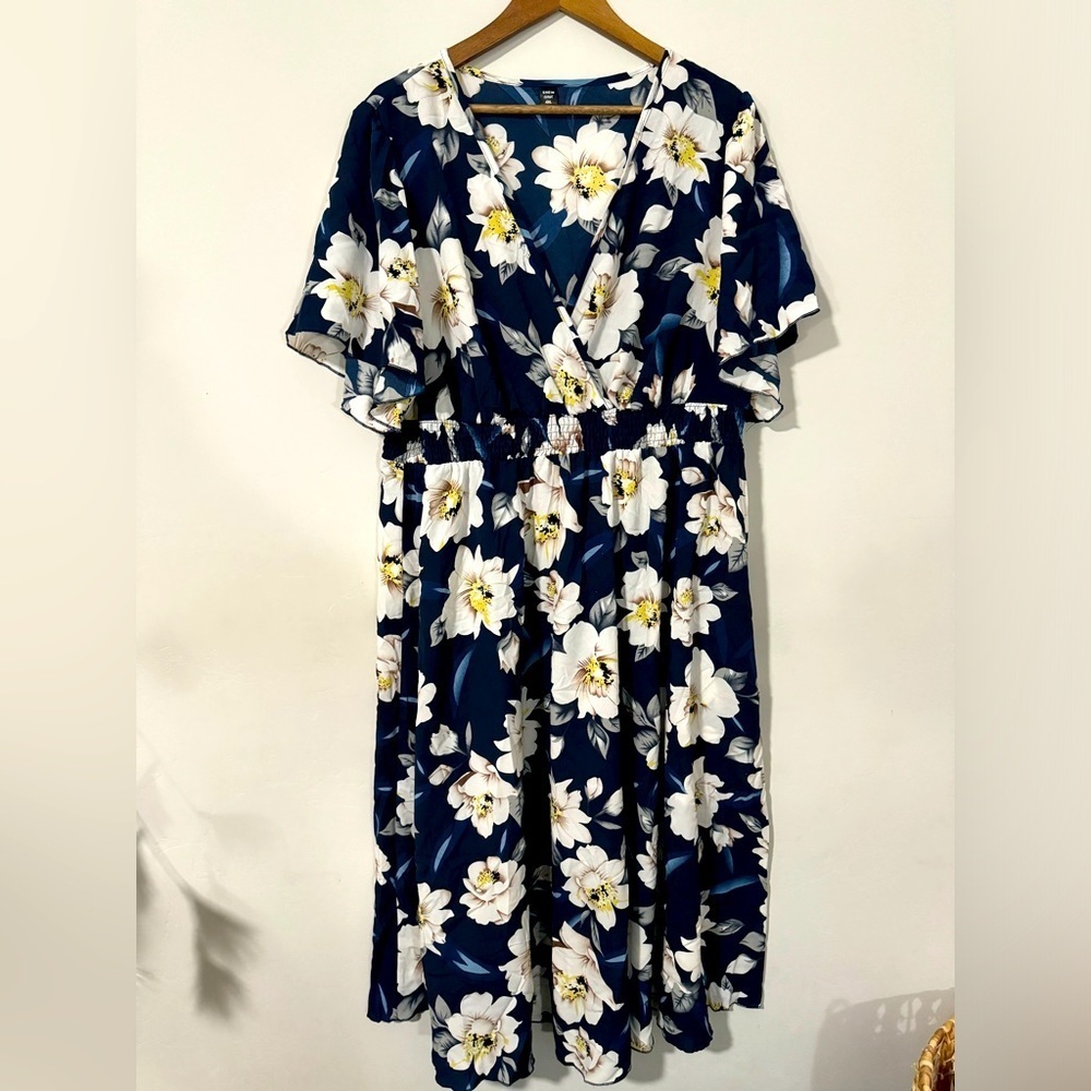 Shein - Navy Floral Dress